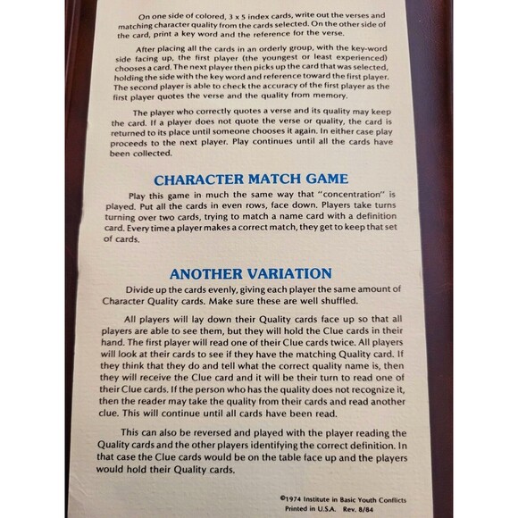 Vintage Character Bookshelf Institute of Basic Youth Conflicts Character Games - Picture 12 of 12